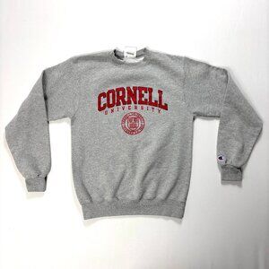Cornell University Champion Crewneck Sweatshirt Gray Sz S College Ivy League